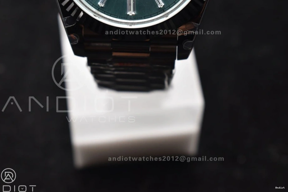 Bracelet 40 Stick Dial Blue 904L GMF DayDate Steel Ice V2 A3255 President SS On 0204